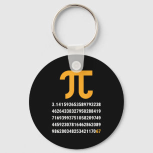 Porte-clés Premiers 100 Chiffres De Pi 67 Nerds Geeks Prof De