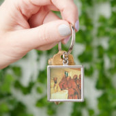 Porte-clés Prenant la communion, de la vie de St Benoît (f (main)