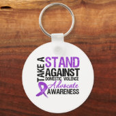 Porte-clés Prendre Position Contre La Violence Familiale (Recto)