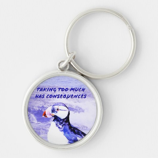 Porte-clés Prendre Trop De Choses A Des Conséquences (Devant)