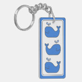 Porte-clés Preppy Blue Whale personnalisée (Devant gauche)