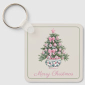 Porte-clés Preppy Chinoiserie Christmas Tree Personalized (Recto)