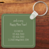 Porte-clés Preppy Chinoiserie Christmas Tree Personalized (Verso)