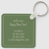 Porte-clés Preppy Chinoiserie Christmas Tree Personalized (Dos)