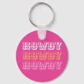 Porte-clés Preppy Girly Howdy Hot Rose Orange (Verso)
