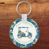 Porte-clés Preppy Golf Print Golf Cart (Recto)