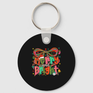Porte-clés Preppy Joyeux Et Lumineux Coquette Bow Rose Christ