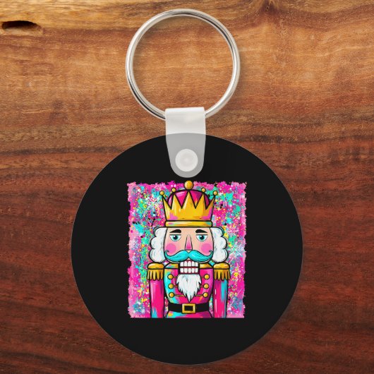 Porte-clés Preppy Nutcracker Merry Christmas Xmas Pajamas Wom (Recto)