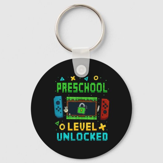 Porte-clés Preschool Level Unlocked Ck To School Pixel Art Ga (Recto)
