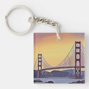 Porte-clés Présentation artistique du pont du Golden Gate