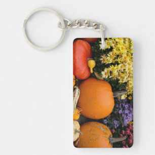 Porte-clés Présentation colorée de citrouilles décoratives d'