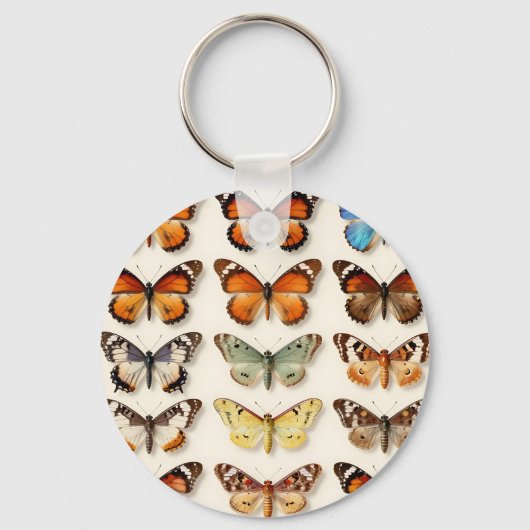 Porte-clés Présentation en grille de la collection de papillo (Recto)