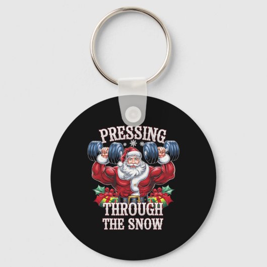 Porte-clés Presser à travers la neige Père Noël Gy Noël (Recto)