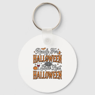 Porte-clés Prêt pour Halloween Vintage Gravure Design de T-Sh