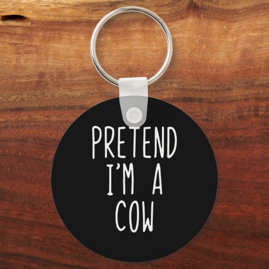 Porte-clés Pretend I'm A Cow Costume Halloween Funny Lazy Adu (Recto)