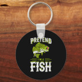 Porte-clés Pretend I'm A Fish B Funny Cute Lazy Halloween Cos (Recto)