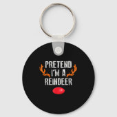 Porte-clés Pretend I'm A Reindeer Funny Lazy Christmas Mens W (Recto)