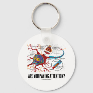 Porte-clés Prêtez-vous l'attention ? (Humour de synapse de