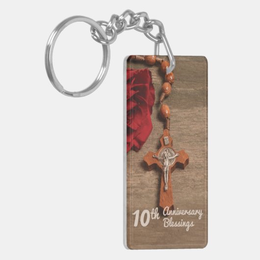 Porte-clés Prêtre 10ème anniversaire de l'Ordination Rose et (Devant gauche)