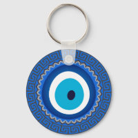 Pretty Blue Greek Mandala Nazar Evil Eye Amulet