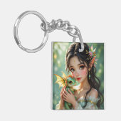 Porte-clés Pretty Elven Fairy & Dragon Ethereal Personalized (Devant gauche)