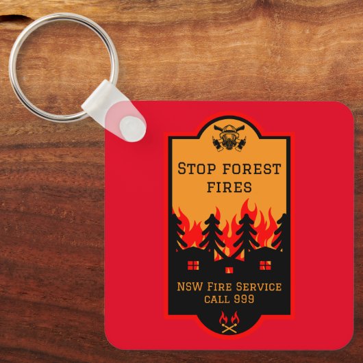 Porte-clés Prévention des incendies de forêt (Recto)