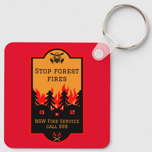 Porte-clés Prévention des incendies de forêt (Dos)
