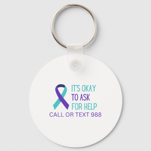 Porte-clés Prévention du suicide 988 Chemise téléphonique 988 (Recto)