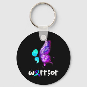 Porte-clés Prévention du suicide par l'aquarelle de papillon 