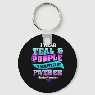 Porte-clés Prévention Du Suicide Pour Le Ruban Purple Turquoi