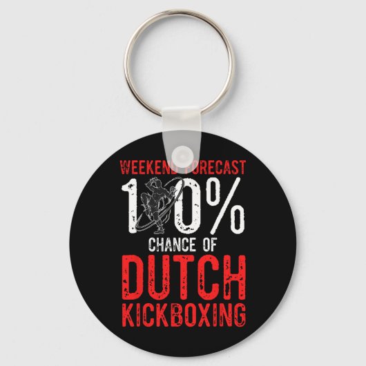 Porte-clés Prévisions de week-end 100% de chance de Muay Thai (Recto)