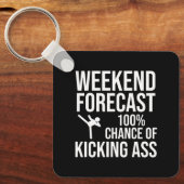 Porte-clés Prévisions de week-end - 100% de chances de déchir (Recto)
