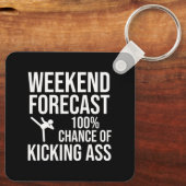 Porte-clés Prévisions de week-end - 100% de chances de déchir (Verso)