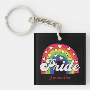 Porte-clés Pride Arc-en-ciel et Coeurs LGBTQ