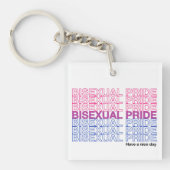Porte-clés Pride bisexuelle acrylique (Devant)
