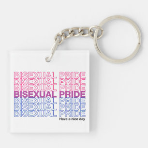 Porte-clés Pride bisexuelle acrylique