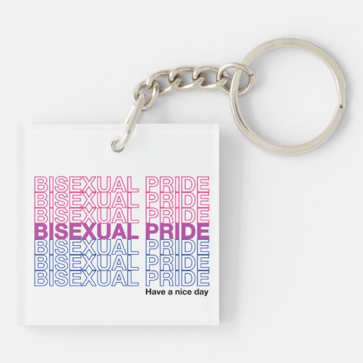 Porte-clés Pride bisexuelle acrylique (Dos)