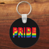 Porte-clés Pride lgbt lgbtq queer gay rainbow retro black (Recto)
