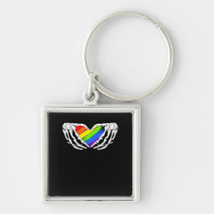 Porte-clés Pride - Pride Skeleton mains avec coeur 2 Classic