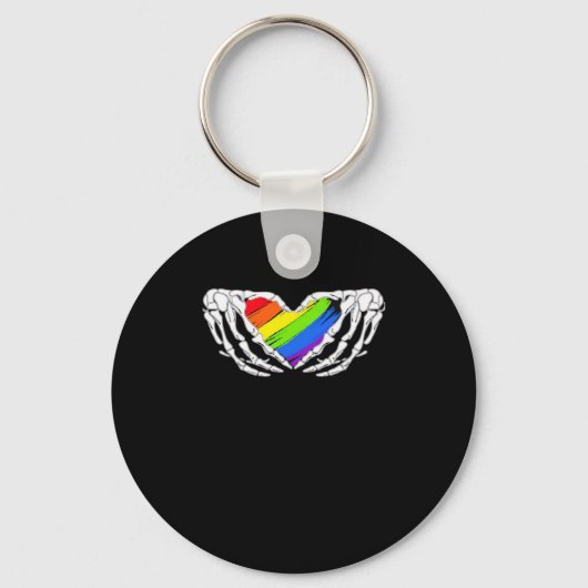 Porte-clés Pride - Pride Skeleton mains avec coeur 2 Classic (Recto)