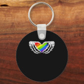 Porte-clés Pride - Pride Skeleton mains avec coeur 2 Classic (Recto)