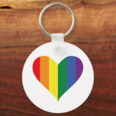 Porte-clés Pride Rainbow Heart Keychain (Recto)