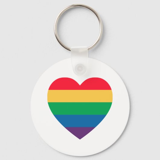 Porte-clés Pride Rainbow Heart Keychain (Recto)