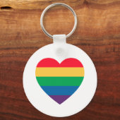 Porte-clés Pride Rainbow Heart Keychain (Recto)