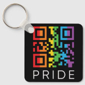 Porte-clés Pride Rainbow QR Code LGBTQIA+ (Recto)