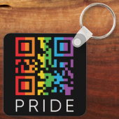 Porte-clés Pride Rainbow QR Code LGBTQIA+ (Verso)
