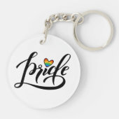 Porte-clés Pride Script Heart (Dos)