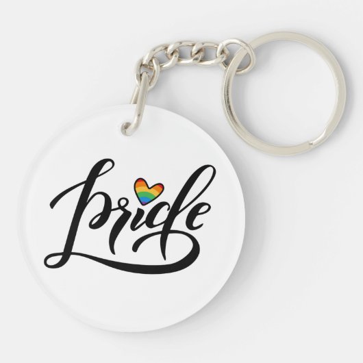 Porte-clés Pride Script Heart (Dos)