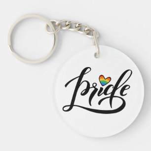 Porte-clés Pride Script Heart