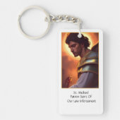 Porte-clés Prière d'application de la loi St. Michael personn (Devant)